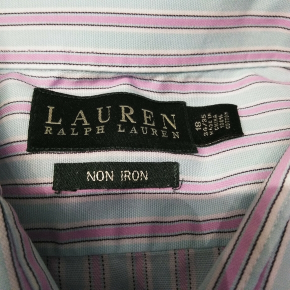 Ralph Lauren No iron Button Down Shirt Sz 18 - Picture 2 of 7
